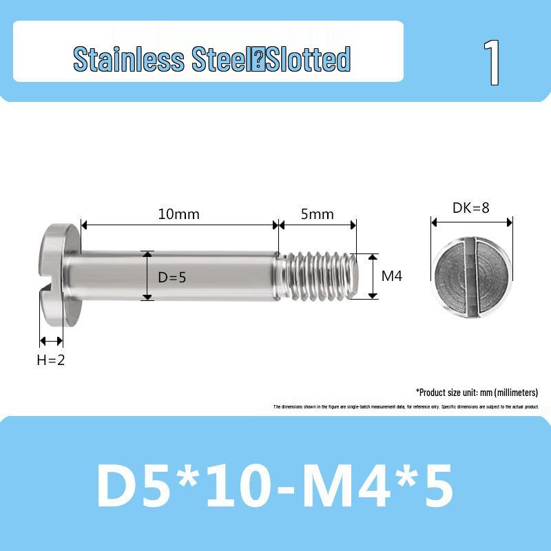 Stainless Steel M4*D5D6 Slotted Shaft Sleeve Screw with Partial Thread and Plain Rod