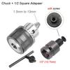 1.5-13mm Converter 1/2"-20UNF Key Drill Chuck Thread Quick Change Adapter SDS 1/4" Hex Impact Driver Wrench Bit Connecting Rod