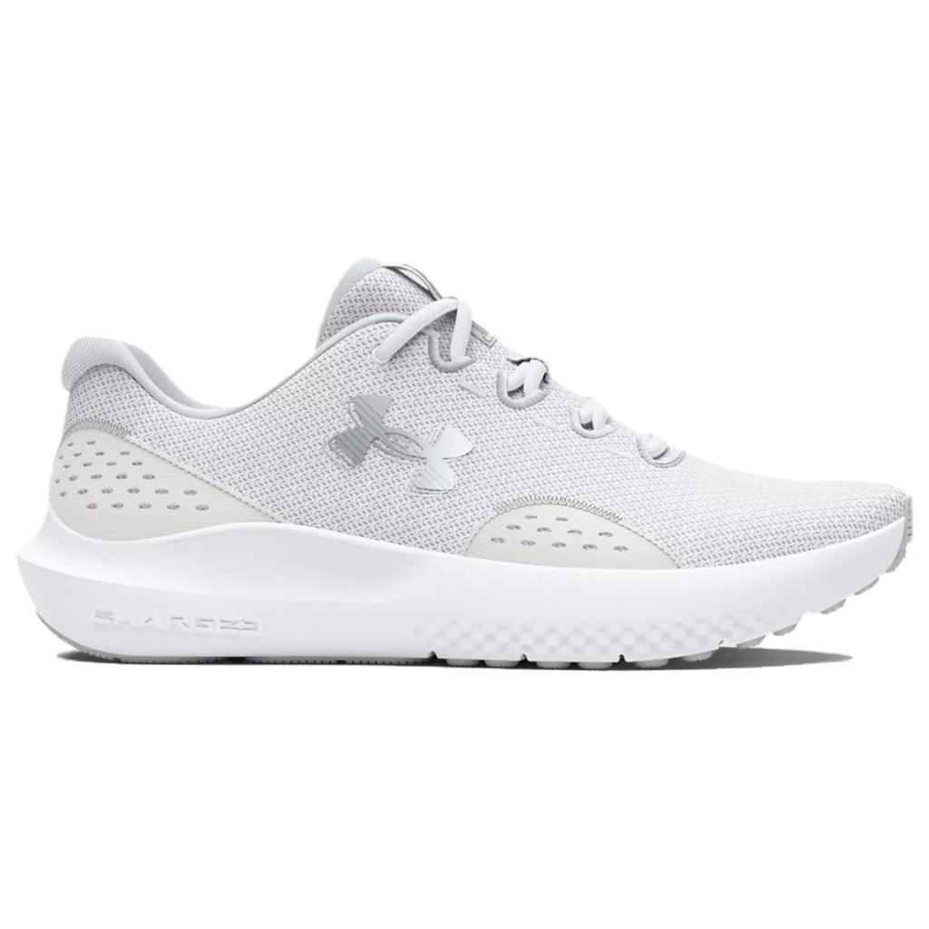 Under Armour  Surge 4 White Metallic Silver Women Sneakers Distant-Grey 3027007-100