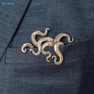 Vintage Tier Krokodil Oktopus Form Herren Anzug Revers Anstecknadeln Klassische Accessoires Für Herren Mantel Anzüge