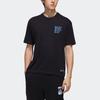 Adidas Originals Gradient Design Letter Casual Sports Short Sleeve T-Shirt Men Tops Black FI3989