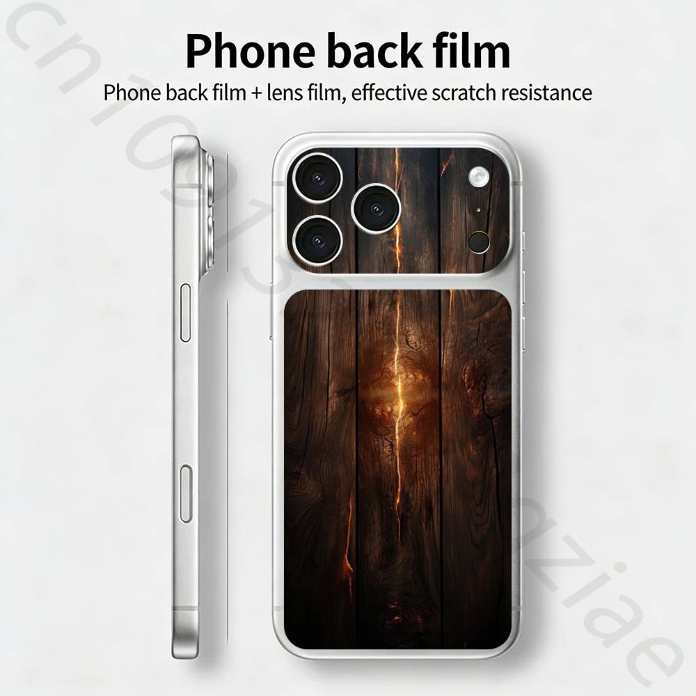 Legno Naturale Per iPhone 17 pro Max /17 pro Cover Completa Adesivo Skin Wrap Pellicola Protettiva Posteriore Colorata 3D