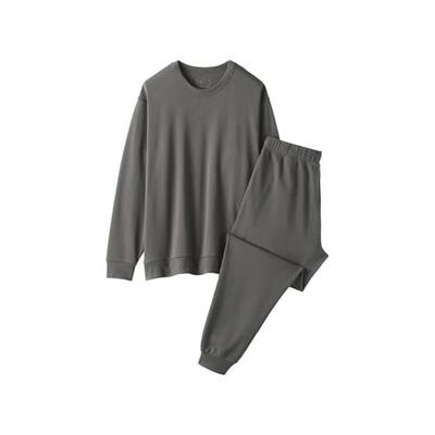 Room Wear Set Men's Cotton Fleece Long Sleeve Room Wear Set Men's