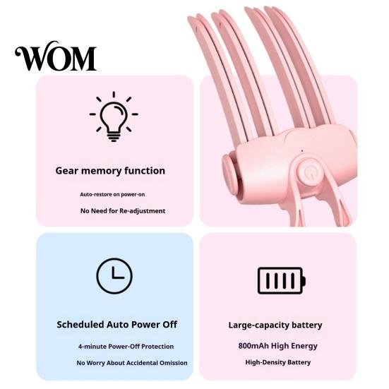 Quick Hair Fluffer Electric Heated Volume Clip, 2 Heat Settings Volumizing Root Lift Tool Comb for Thin Hair, Fluffy Bangs, USB Rechargeable Cordless