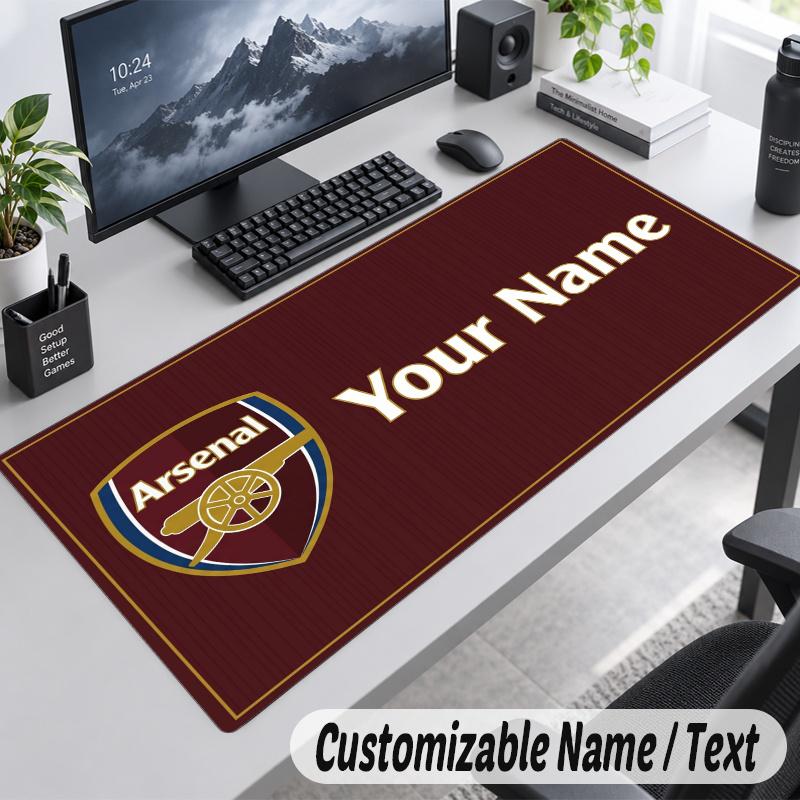 Arsenal Personalized Large Mouse Pad Custom Name Text Extended Desk Mat Gaming Mousepad