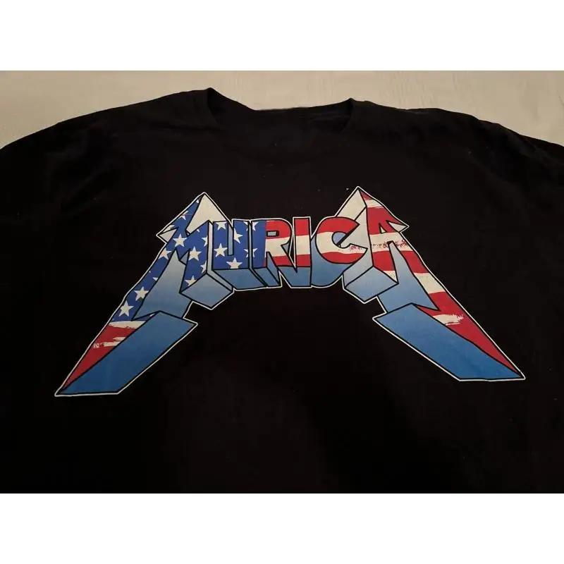 Reprint Murica T Shirt American Flag July 4Th Black S 4Xl