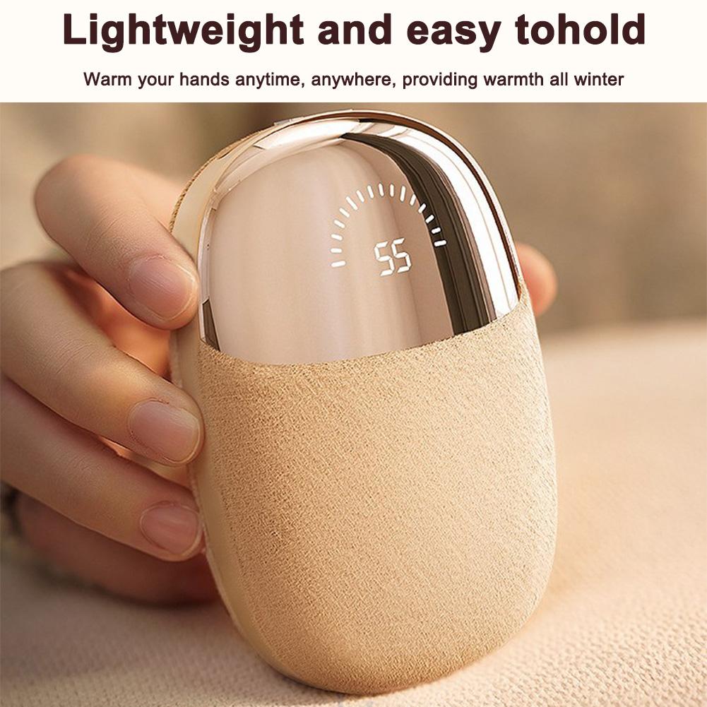 Handheld Plush Hand Warmer with USB Rechargeable Technology and Adjustable Heat Settings for Personalized Comfort