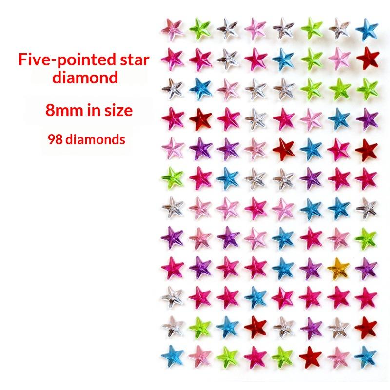 1Sheet Self Adhesive Rhinestone Jewelry Stickers On Face Gem Stickers Crystal Crafts Nail Body Makeup Card Making Craft Supplies