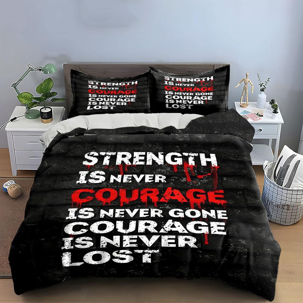 Bold text motivational quote. Bedding sets Duvet cover sets Duvet covers Pillowcases(1 * Duvet Cover 2 * Pillowcases without duvet insert)