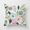 Abstract Floral Pattern Pillowcase Vintage Watercolor Floral Bird Cushion Cover Home Sofa Car Office Party Decor Accessories