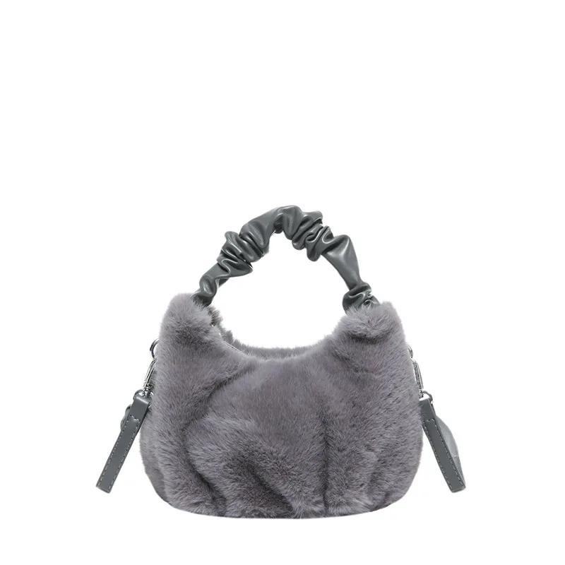 

Осенне-зимняя новая симпатичная маленькая уникальная переносная сумка-мессенджер Sweet Cloud Fur Bag