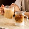 High-Temperature Resistant Borosilicate Glass Cup with Lid and Handle
