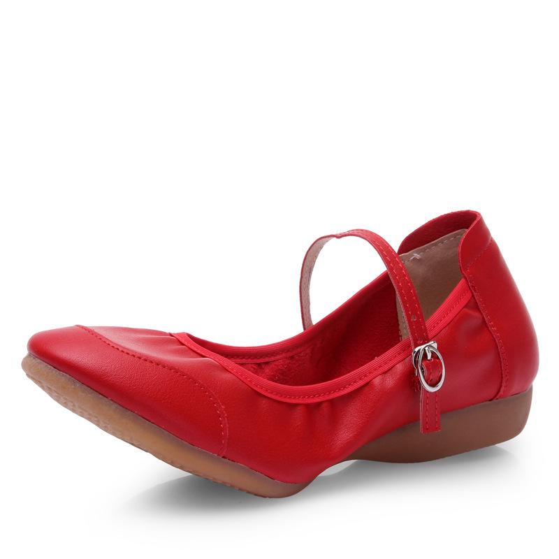 2023 Cross-Border Soft Sole Square Dance Ballet Practice Shoes, Flat Heel, Adult
