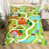 Funny Cartoon Animal Duvet Cover Safari Animal Comforter Cover Zoo Theme Jungle Bedding Set Giraffe Snake Hippo Bedspreads Cover