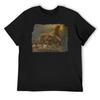 Little Red and Wolf Looks Over the Edge T-Shirt Baggy Shirts Vintage Anime Shirt Vintage T Shirts T Shirt for Men