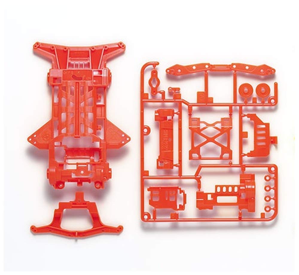 Tamiya Mini 4WD Special Edition Super XX Fluorescent Color Chassis Set 95479 Orange/Yellow