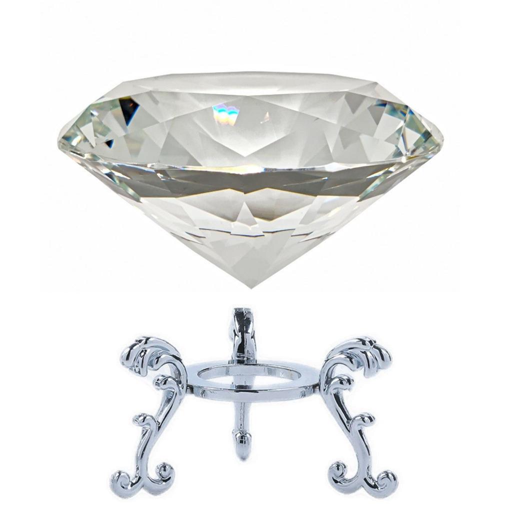Shantia Crystal Diamond Cut 100mm High High Decorative Treat Multicolored Transparent 100mm with Paperweight, Quality, Sparkling, Shiny, Clarity,