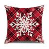 Linen New Christmas Pillow Cover Twill Red and Black Grid Series Pillow Cover Holiday Decoration Home Cushion Cover
