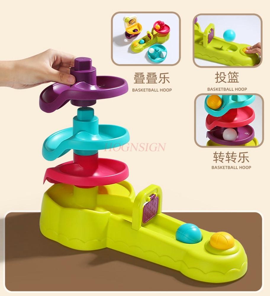 Shooting Spinning And Enjoying 6-Month-Old Baby Puzzle Fun Early Childhood Education Rolling Ball Track Children'S Toys