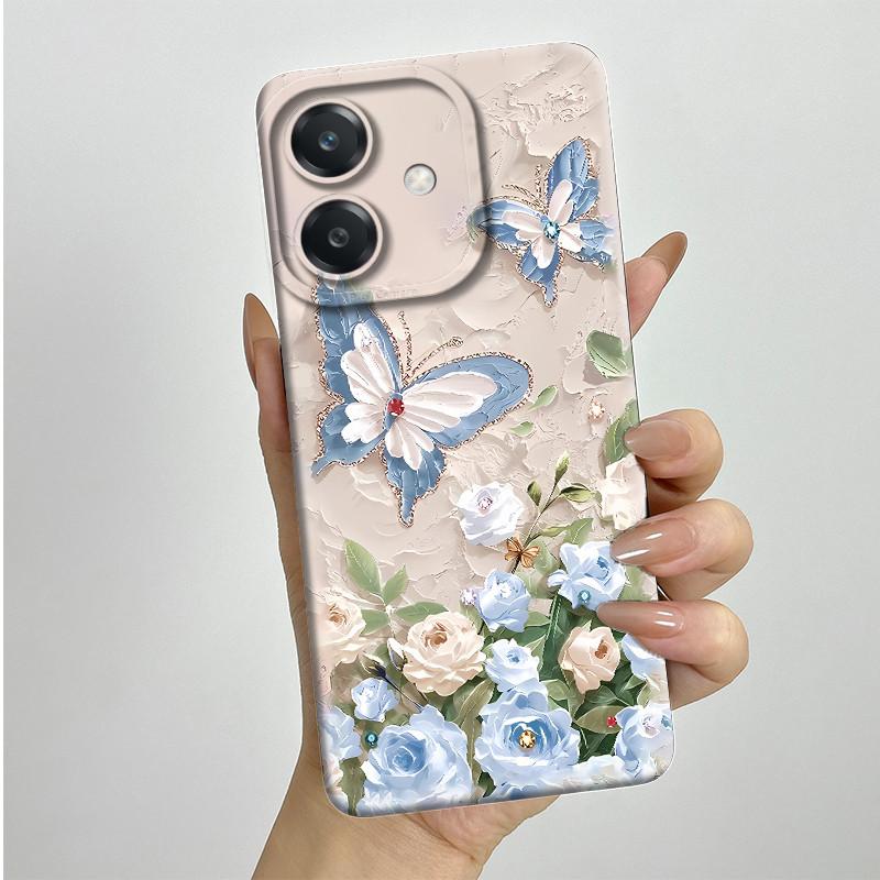 For OPPO A3 4G Phone Case A40 A40m CPH2669 CPH3669 Soft Silicone Sweet Painted Funda Coque Cartoon Printed Protective Back Cover
