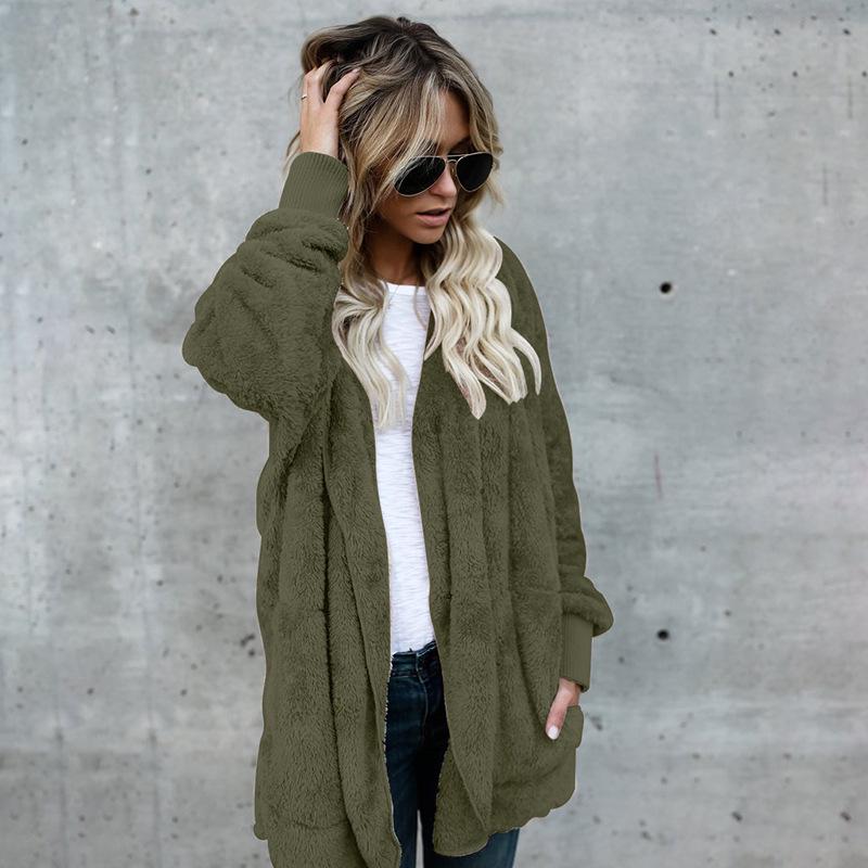 dark green teddy bear jacket