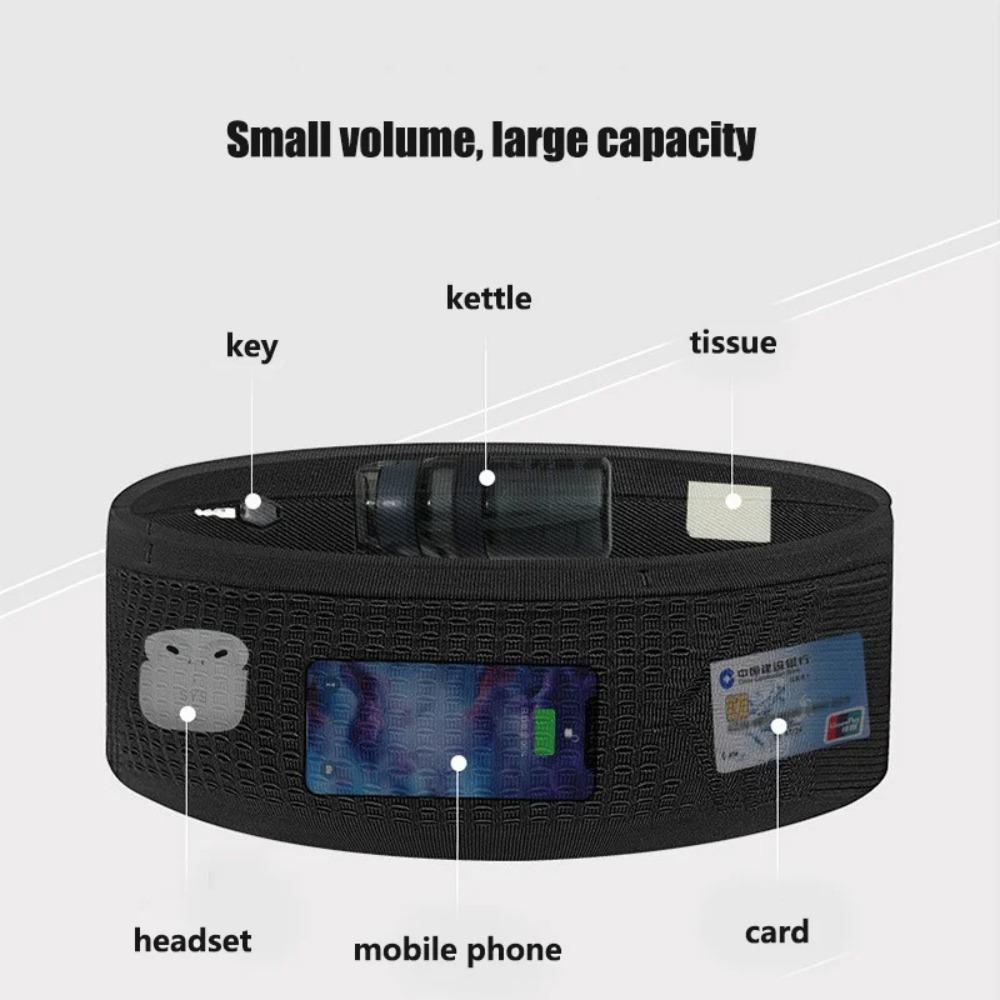 Seamless Elastic Waist Pack for Running,Gym,Portable Belly Control Belt with Textured Breathable Design,Lightweight Workout