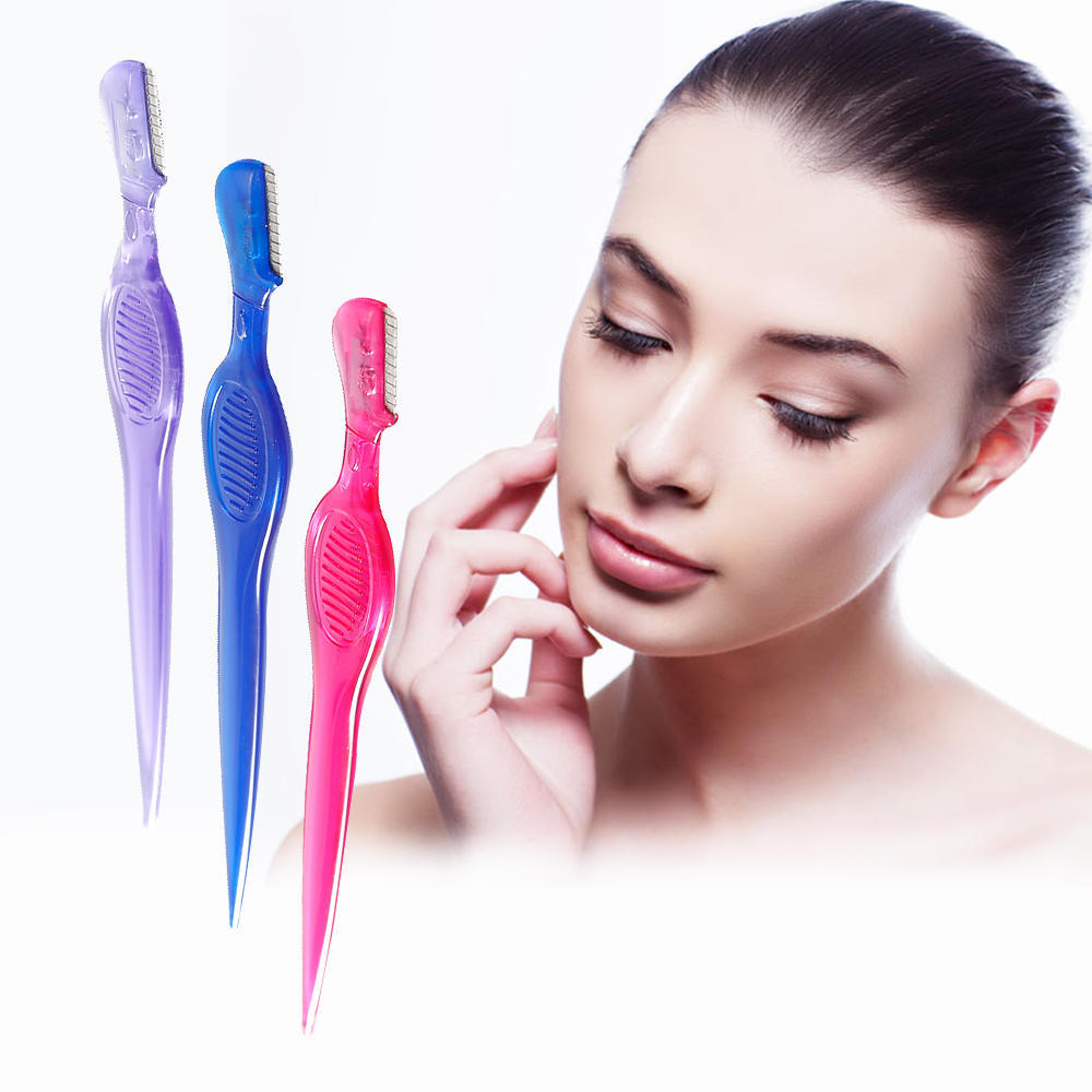 1 stücke Bunte Frauen Make-Up-Tool Augenbraue Rasierer Trimmer Shaper Rasierer Klinge Messer