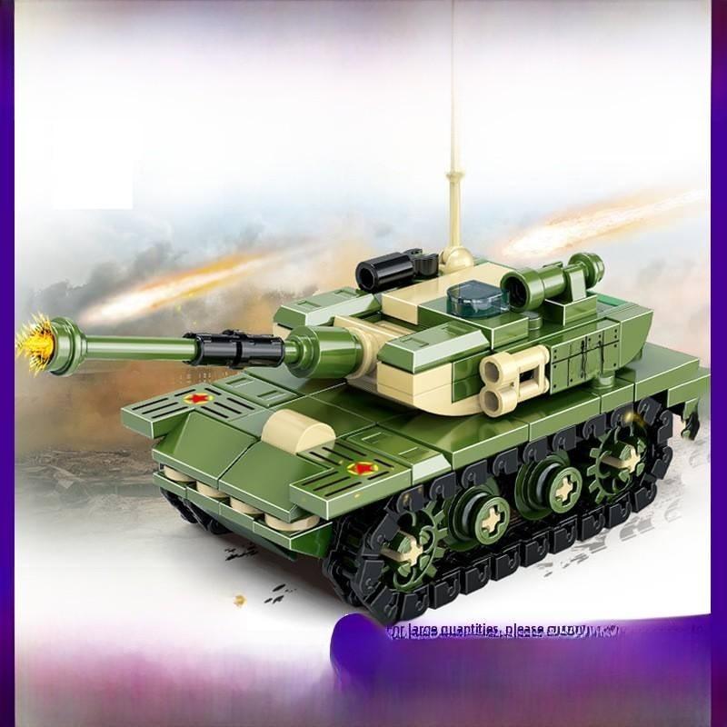 Plastic Building Block Tank Toy With Diy Assembly Children Educational Gifts