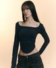 Peullijeunopallou Romy Logo Long Sleeve Top (Navy)