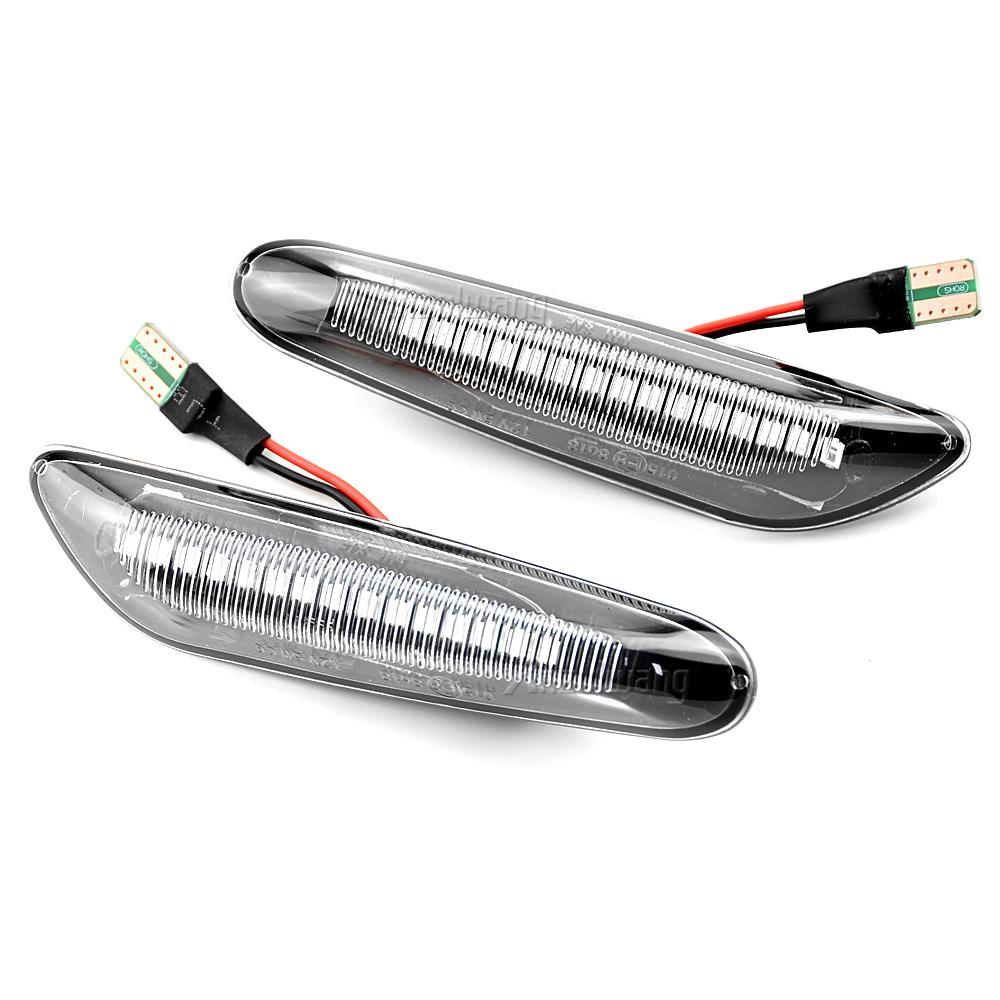 Dynamic Flowing LED Turn Signal Side Marker Light Blinker Lamp For BMW E90 E91 E92 E93 E60 E87 E82 E46