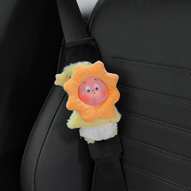 

Car Seat Belt Shoulder Pads, Cute Plush Doll Seat Belt Covers, Anti-Wear Clothing, Car Decoration, Car Interior Accessories Little Sun Black Velvet Shoulder Pad - Single