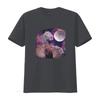 Capybara T Shirt Three Capybaras Moon Rodent Lovers Vintage Washed Homme Unisex Fashion Slightly Top For Everyday Wear