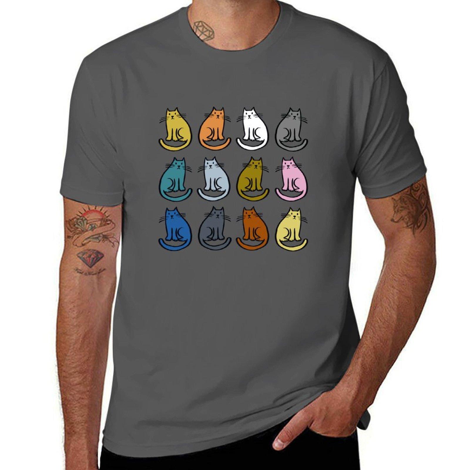

Cat collection T-Shirt t shirt man cotton man t shirts graphic T-Shirt 4XL