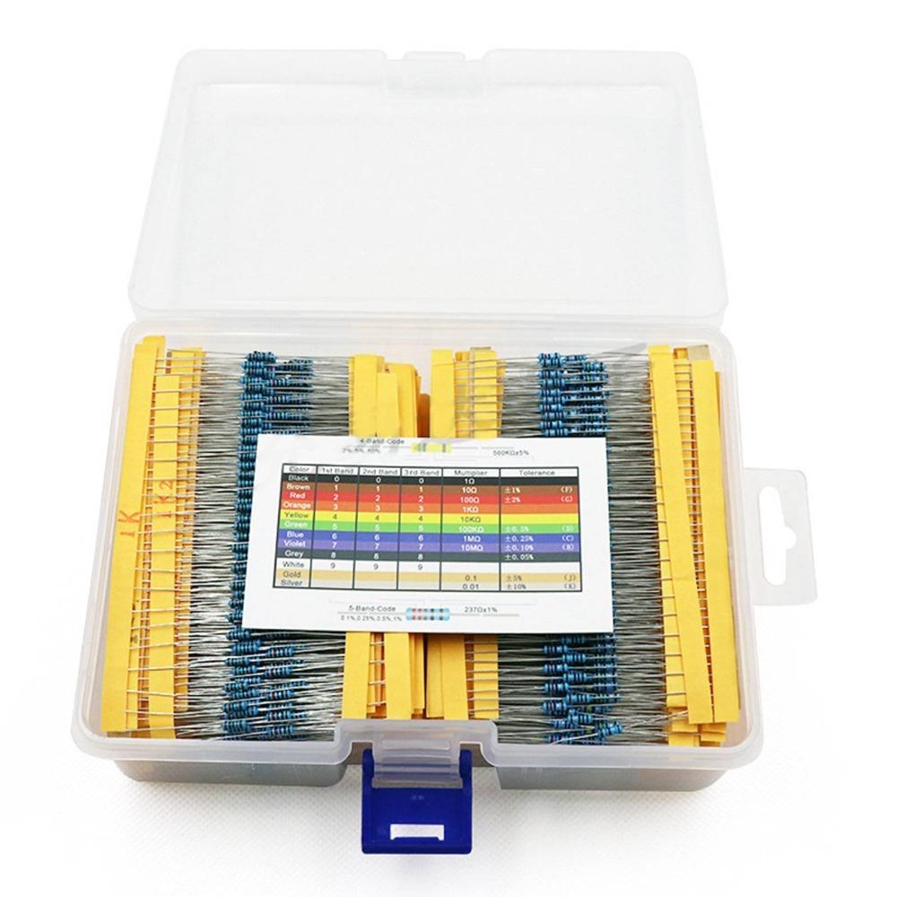 2600pcs 1% Tolerance Resistors Assortment Kit Fixed Electric Resistors For Electronics Projects