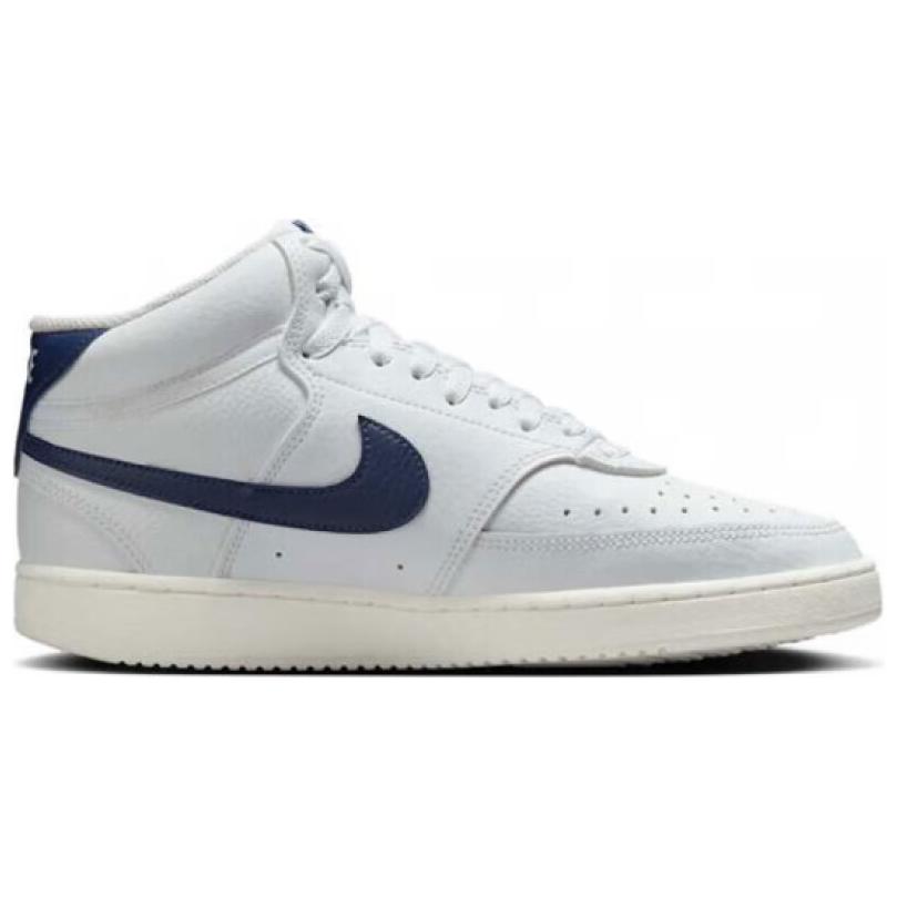 Nike Court Vision Comfortable Versatile Low-Top Slip-Resistant Durable Mid-Top Skate Shoes Women Sneakers White Blue CD5436-109