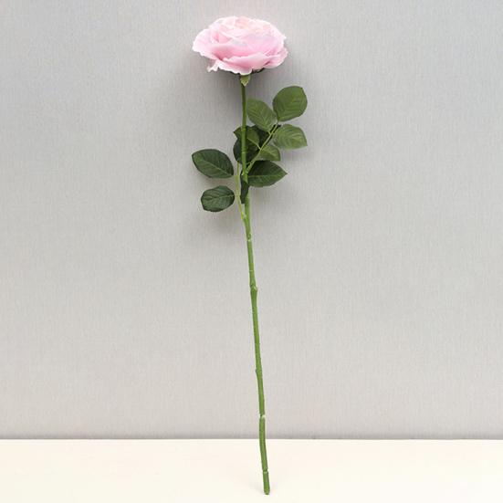 Real Touch Artificial Rose Flower 24.8" Long Stem Fake Rose Flower Realistic Big Bloom Rose Bouquet for Wedding Party Floral Arrangement Vase Decor