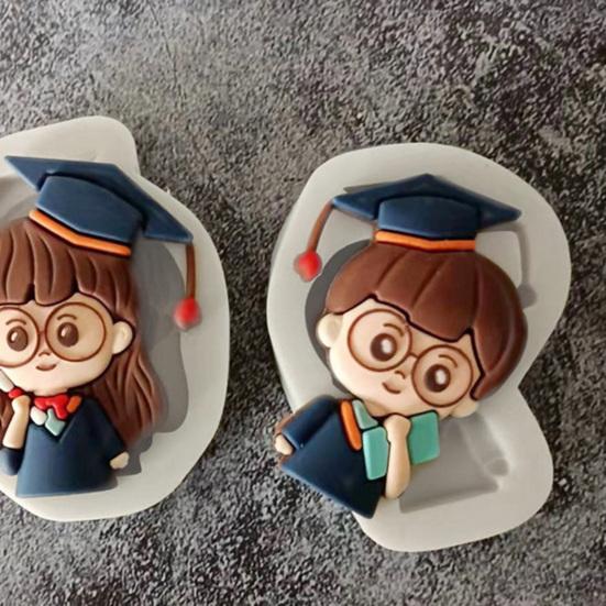 Fondantform, Studentenmuster, DIY, Silikon, Abschlussfeier, Süßigkeitenform für Party