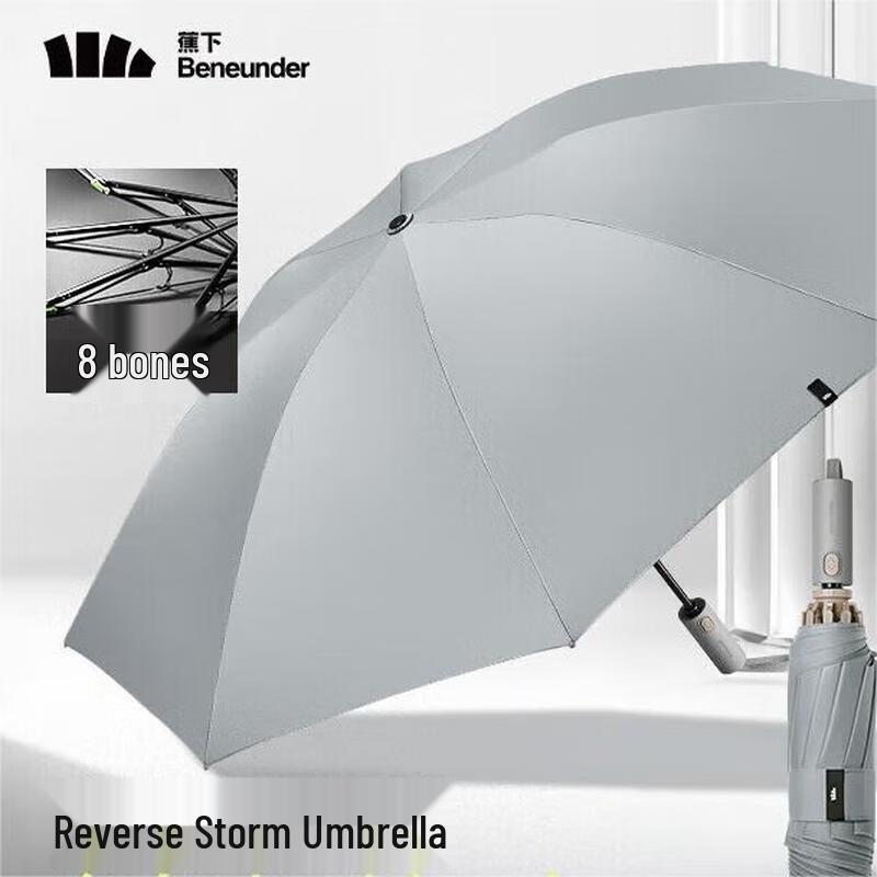 Beneath the Banana Tree 8-Rib Automatic Folding Umbrella