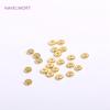Trendy Round Spacer Beads For Jewelry Making Supplies,Brass Flat Loose Beads DIY Bracelet Necklace Making Accessories Wholesale
