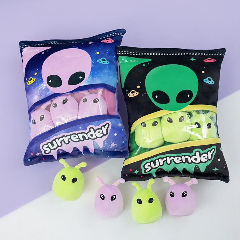 Alien Toy Plush Soft Stuffed Pillow With Pp Cotton Filling For Decor Room