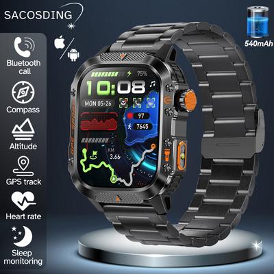 2026 New Dual-Frequency Satellite GPS Sports Smart Watch Compass Barometer Altimeter Bluetooth Call IP68 Waterproof Smart Bracelet