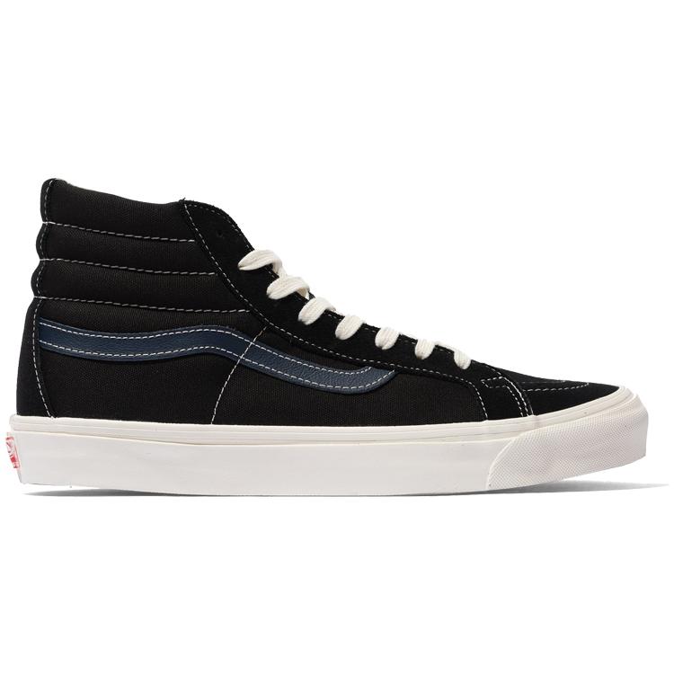 Vans Sk8-Hi LX Suede Canvas 'Black Dress Blue' (Unisex) Black / Dress Blue Skateboard Shoes VN0A45JLVQP