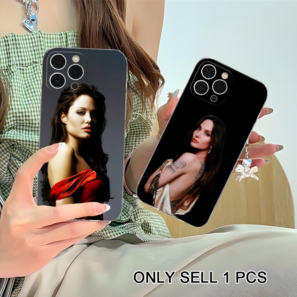 Angel Jolie Clear TPU Mobile Case for iPhone 17 16 15 14 13 12 11 X XR XS Air Pro Max Plus Mini Colorful Cover