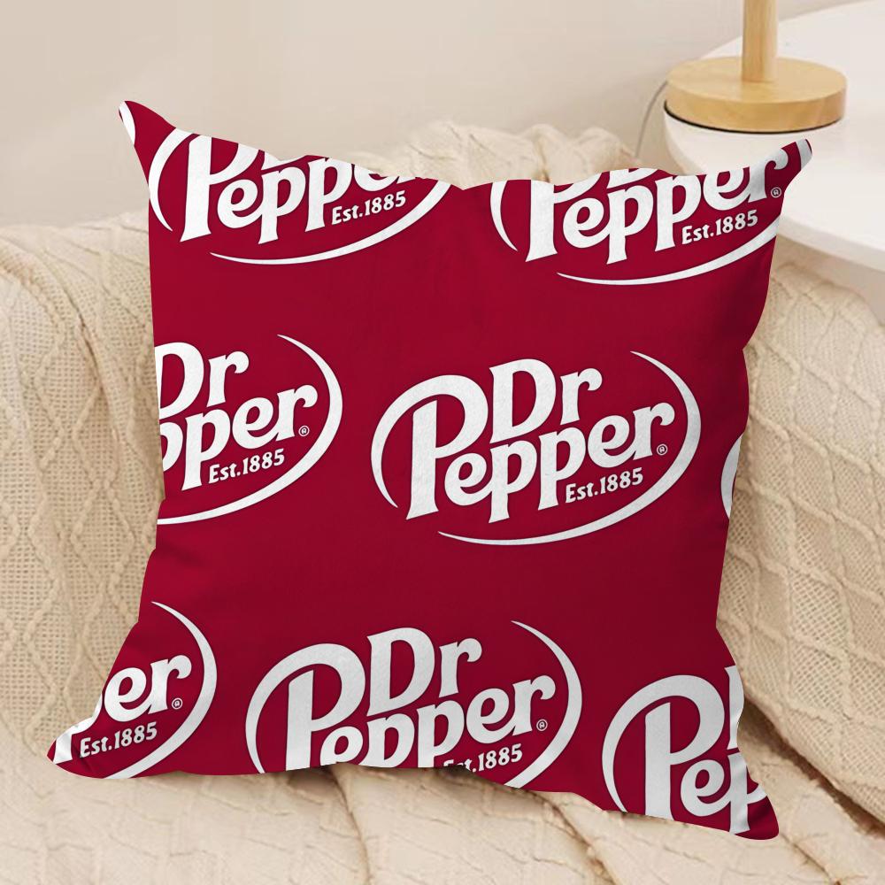 Cherry Drink D-Dr P-Peppers Cushion Cover Pillowcase Ultra Soft Skin Friendly Fabric Cloud Like Comfort & Concealed Zipper