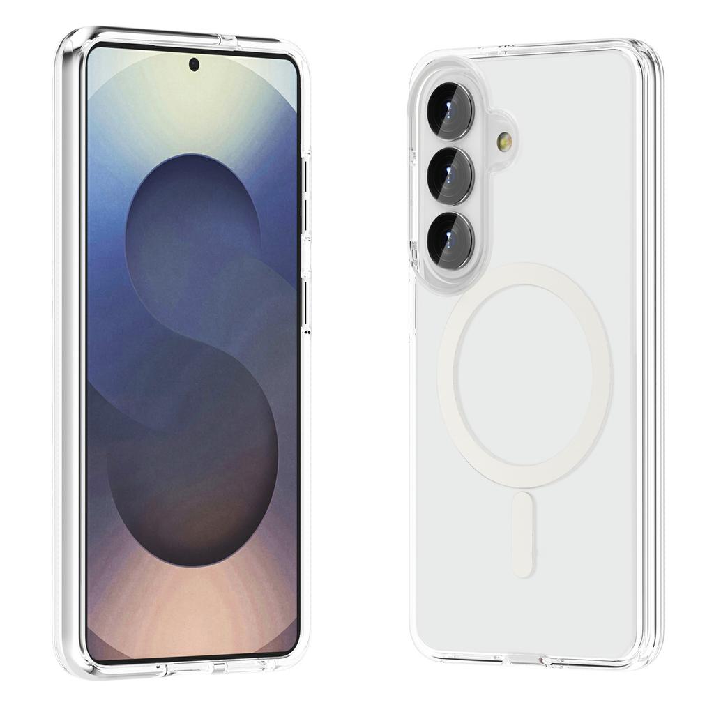 For Samsung Galaxy S26 Magnetic Case PC + TPU Clear Phone Cover