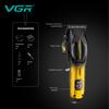 New VGR High-end Professional Hair Clipper Gradient Metal Body Oil Head Clipper Hair Trimmer 9000 RPM LCD Digital Display Electric Push Shear V-026