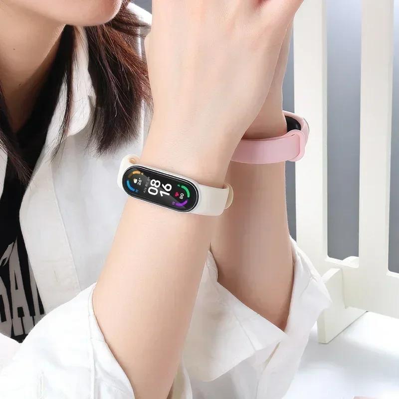 Silicone Strap for Xiaomi Mi Band 7 Bracelet Wrist Miband 5 6 NFC Sport Replacement Pulsera Correa Mi Band 7 6 3 4 5 Watchbands