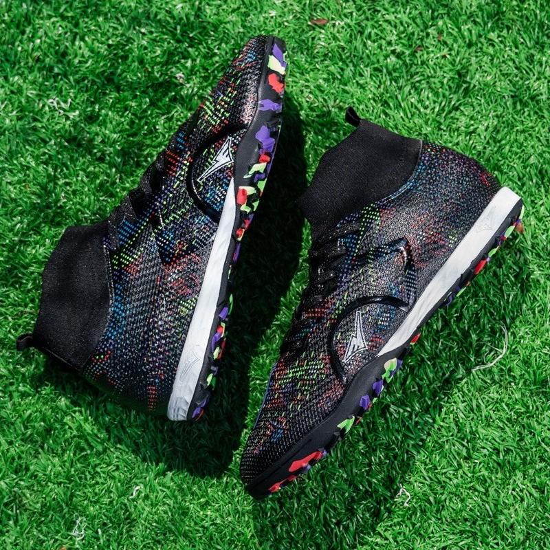 Men's/Women's Soccer Shoes Rubber Soft Sole Short Spikes Artificial Turf Indoor Competition Professional Children's Football Shoes