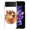 Cute Cartoon Capybara Coque For Samsung Z Flip7 6 Galaxy Case Shockproof Z Flip5 Z Flip3 4 5G Hard Cover Phone TPU PC Hard Fund