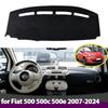 Armaturenbrettabdeckung für Fiat 500 500c 500e 2007-2024 Armaturenbrett Abdeckplatte Anti-Rutschmatte Schutzpolster Auto Sonnenschutz Teppich